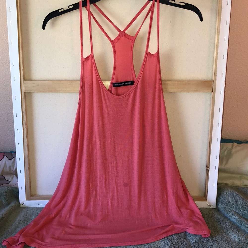 Flowy coral tank top